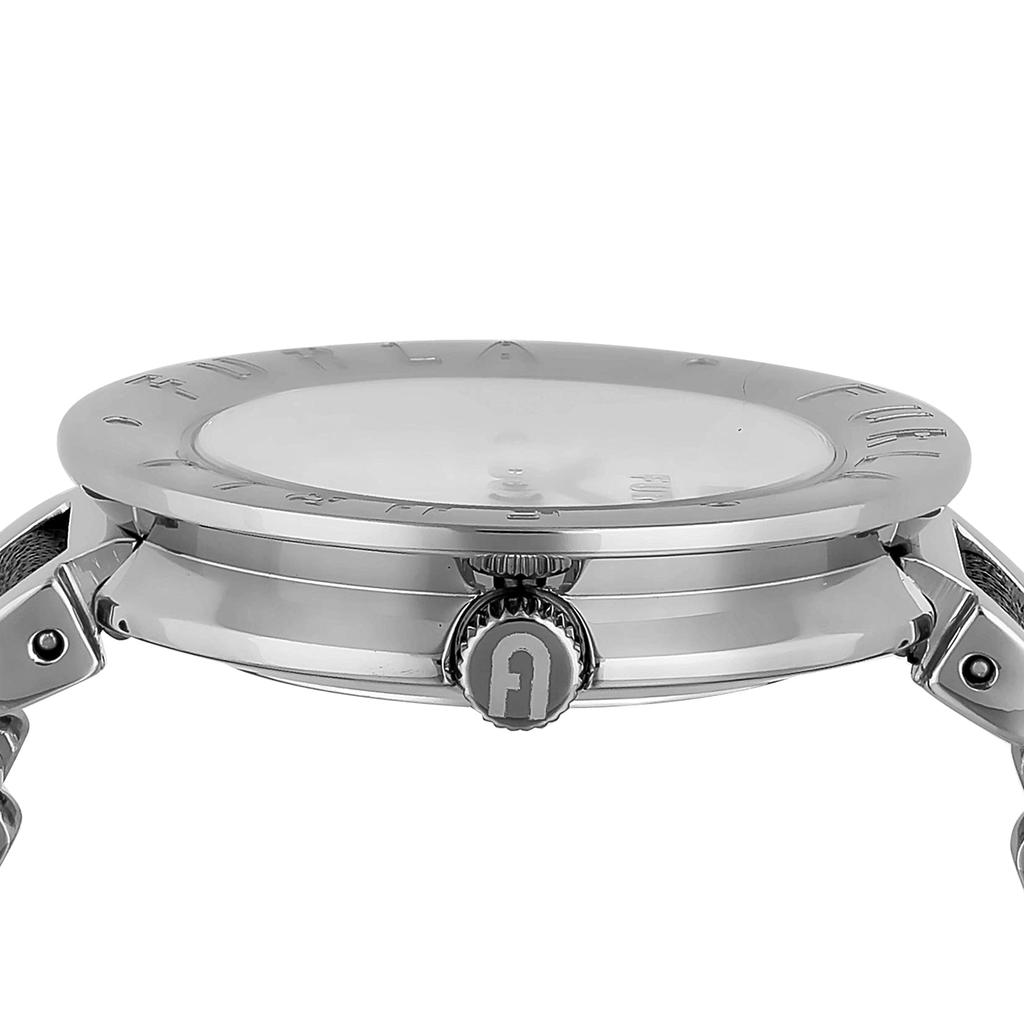 Montre FURLA ESSENTIAL Essential Cadran Argenté Acier Inoxydable Quartz 30MM Montre Bijoux Accessoire WW00004010L1 Noir [Furla] Femme [Article]