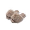 Open plush slippers fish mouth home less plush slippers indoor European and American fluffy slippers