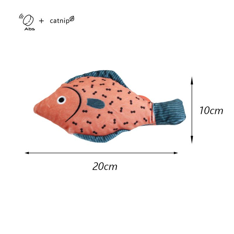 Squeaky Sea Fish Shape Sphynx Cat Toy Catnip Plush Stuffed Pet Toys for Cats Gotas Kitten Kedi Funny mascotas Play Accessories