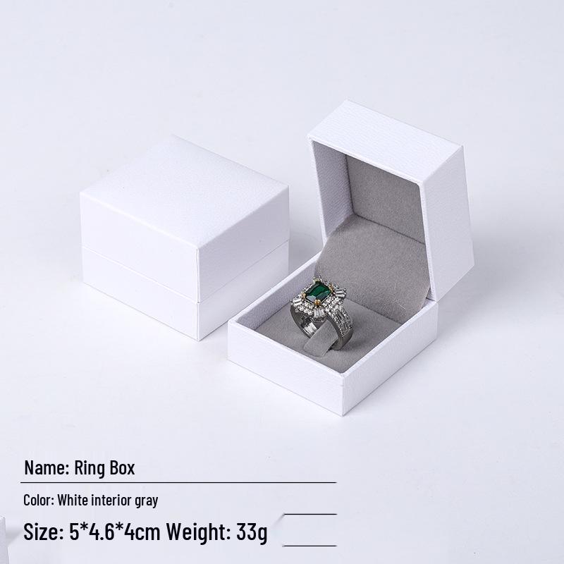 Red Leatherette Gold Jewelry Gift Box for Rings, Earrings, and Necklaces