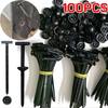 100-20PCS Nylon Universal Cable Tie Buckle Car Fastener Clips Kit Pin Retainer Trim Bumper Rivet Door Trim Panel Clips Repair
