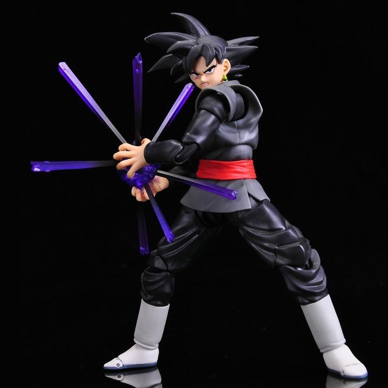Shf Black Goku Saiyan Zamas Peach Red Joint Mobile Puppet Model Ornament Entertaining Play Safe Kid Friendly Fun