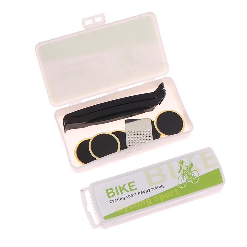 Bicycle Flat Tire Repair Kit Tool Glue-Free Portable Rubber Fetal Repair Bike Inner Tube Puncture Patch Repair Tools