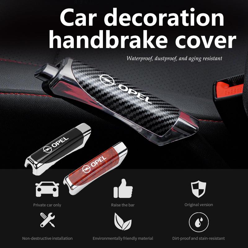 Auto Handbremsgriffe Schutzhülle Kohlefaser Handbremsabdeckung Zubehör Für Opel Corsa Mokka Astra Cascada Adam Insignia
