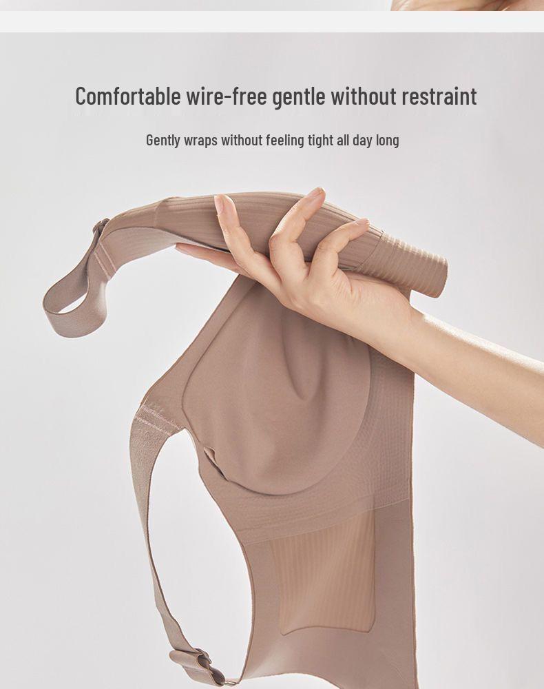 Comfortable Seamless Full-Cup Bra: Anti-Sagging, Side Support, and Breathable for Larger Busts
