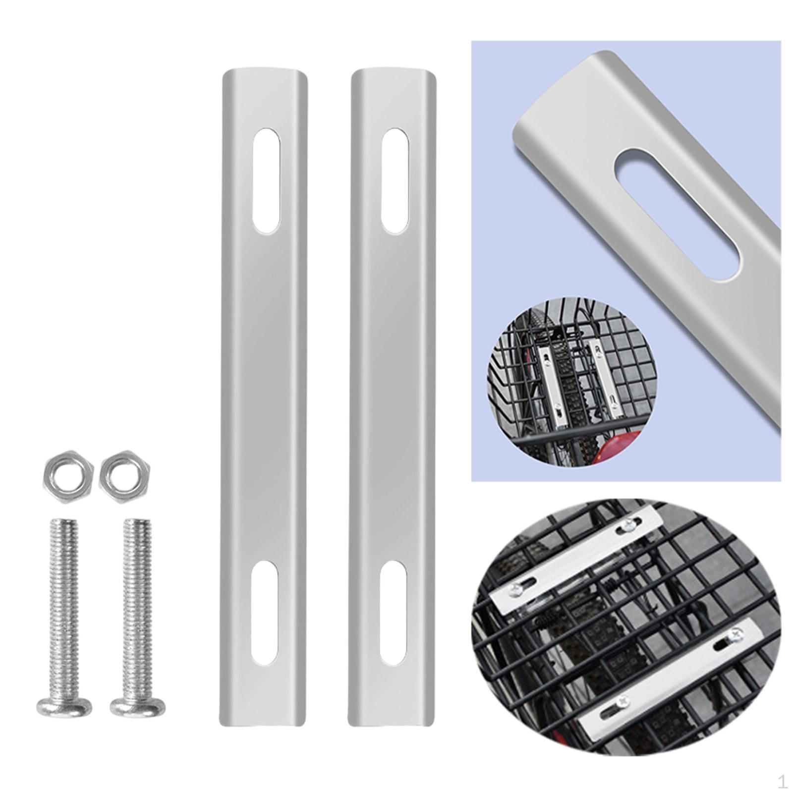 

2Pcs Bike Basket Mounting Bracket Mount Adapter Durability Parts Fixing Sturdy Accessory with