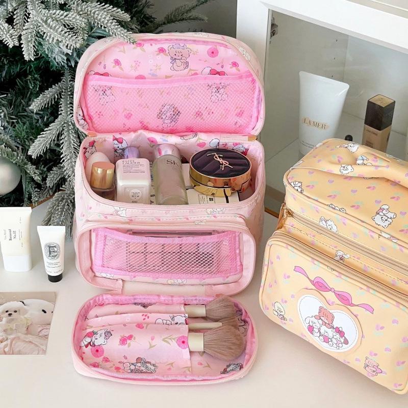 Trendy Princess Makeup Bag - Cute, Sweet, and Spacious Rectangular Travel Handbag
