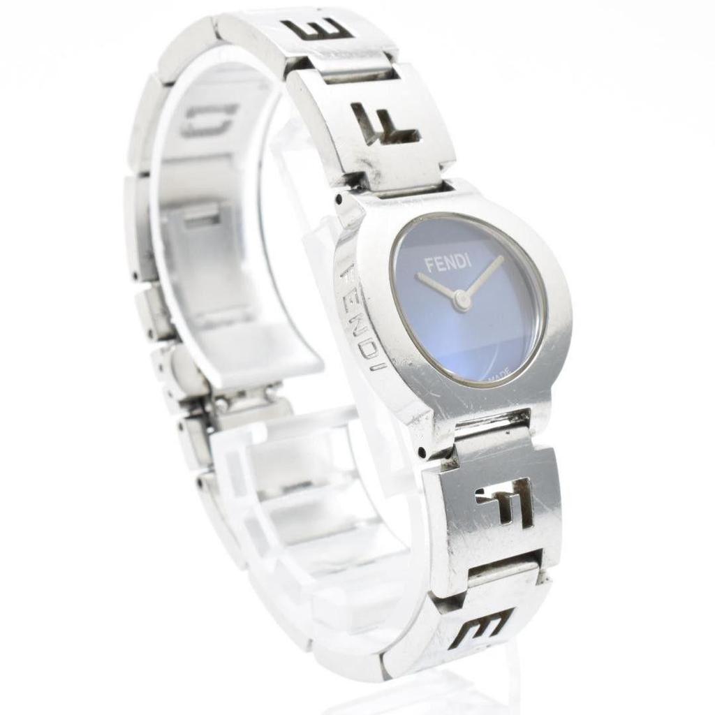 Used Operation FENDI Women's Watch Light Blue Dial Zucca