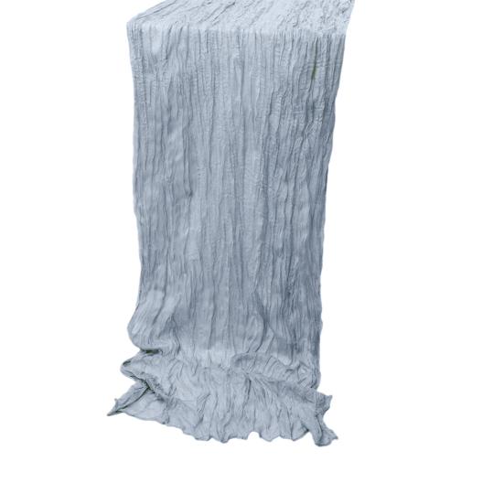 Gefalteter Tischläufer Knitterstoff Gaze Tischdecke für Hochzeitsfeier Dekoration Rustikaler Eleganter Akzent für Esstisch für Zuhause Restaurant Außenveranstaltungen