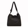 Washed Fabric Pleats Bucket Bag, Made Waterproof Nylon Drawstring Fold Cross Body Bags, Casual Versatile Shoulder Messenger Bag