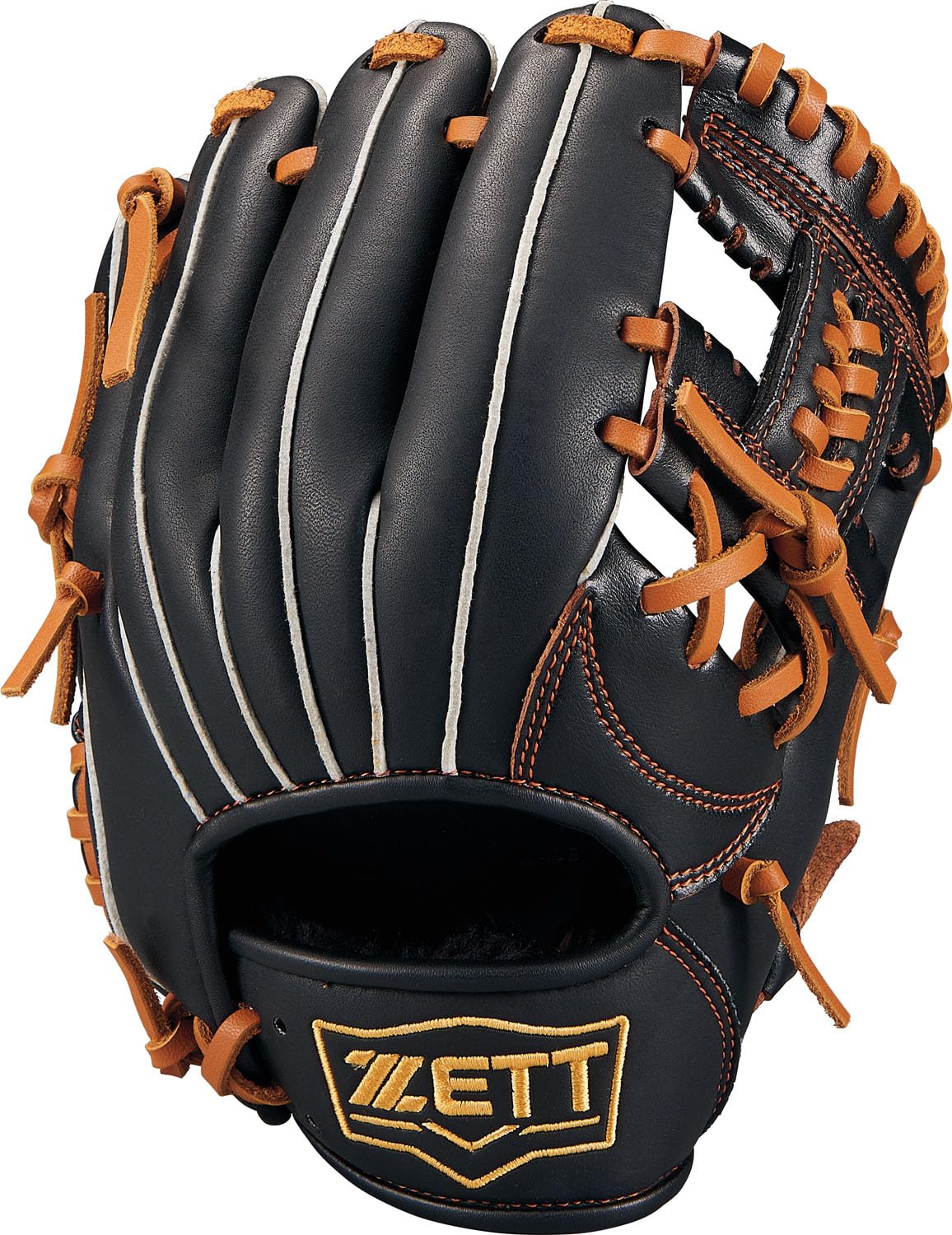 

ZETT AcroCatch Youth Baseball Black x Oak Brown BJGB77510F Glove, Softball, All-Around, Left-Handed Throw, Size SS, (1936),