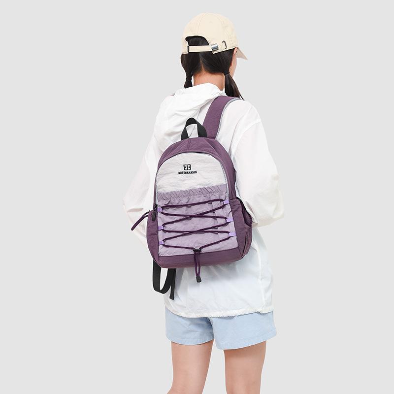 Schoolbag1011 New Female College Student Schoolbag Outdoor Backpack Mountaineering Bag Short-distance Travel Bag High-end Simple Backpack