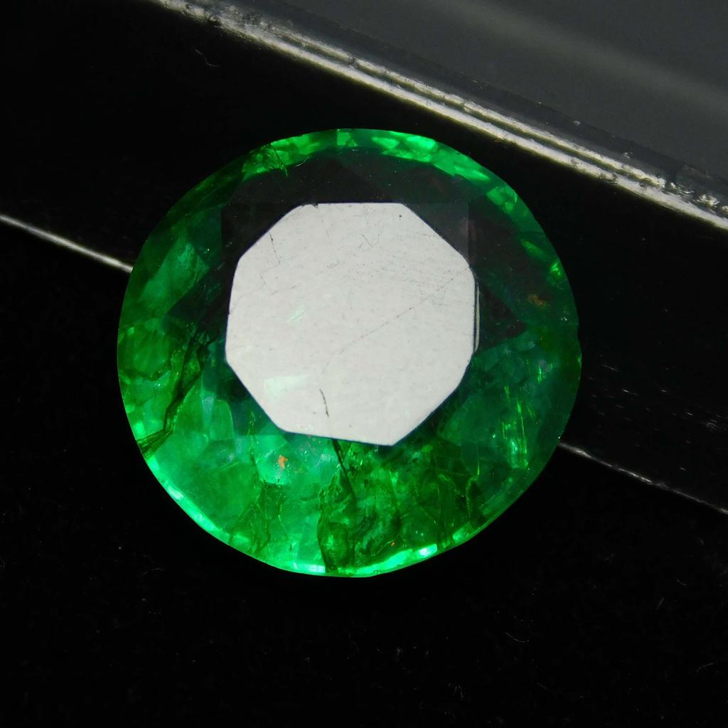 Natural Colombian Emerald Round Cut 7 Ct Green CERTIFIED Loose Gemstone A-3504a