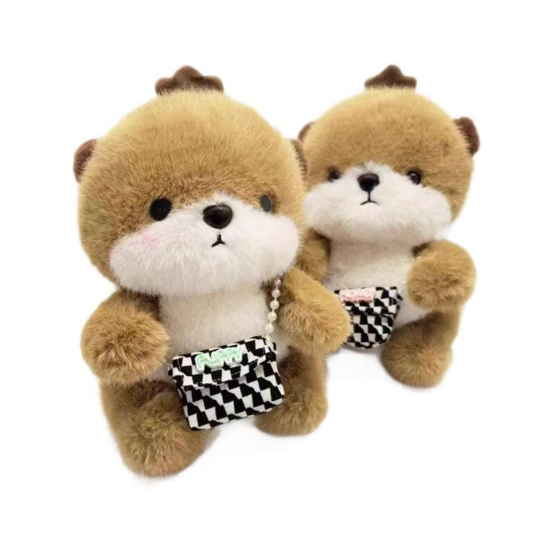 Sitting Otter Dolls, Marine Animals, Plush Toys, Backpacks, Otter Dolls, 8 Inches, Grabbing Dolls, Birthday Gifts