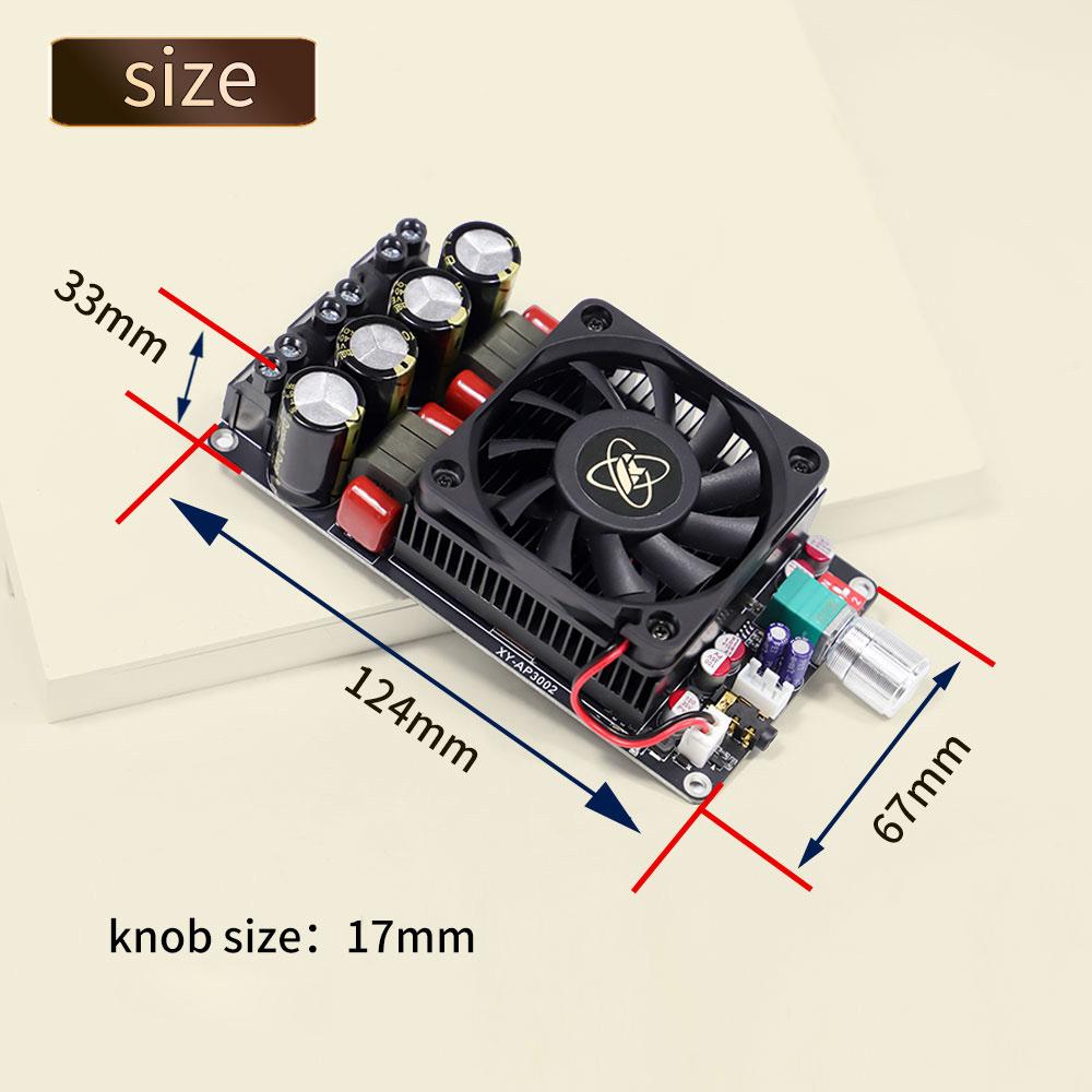 TPA3255 Pure Post Stage Digital Amplifier Board XY-AP3002 600W High Power HD Sound Quality MCU Anti POP Sound for Audio Systems