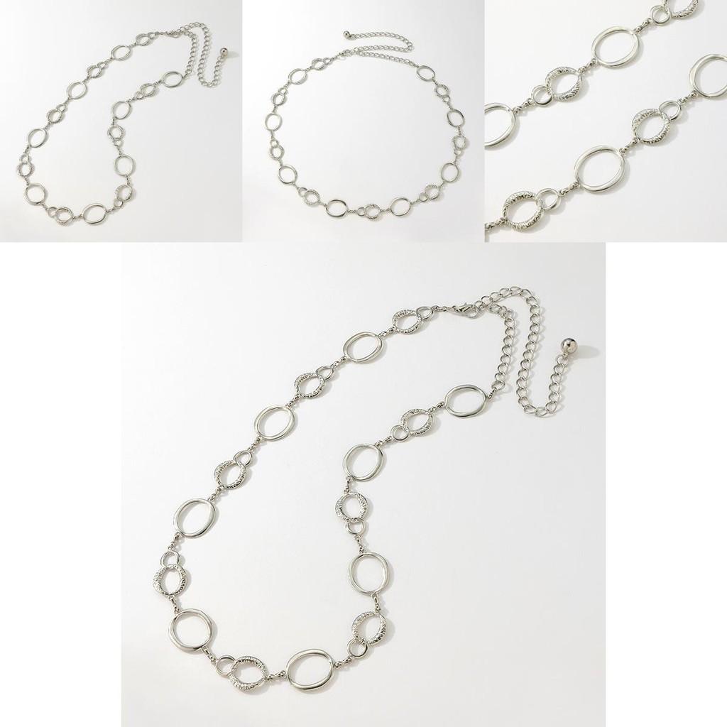 Geometric Alloy Waist Chain For Women With Adjustable Lobster Clasp Summer Accessory
