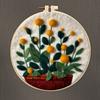 CHENISTORY 20x20cm Frame With Diy Felt Kit Wool Felting Painting Plant Pot Wool Needle Felt Picture Kit Felt Craft Decoration Gi