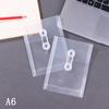 2Pcs A4/A5/A6 Size File Folder Organizer PP Waterproof Transparent Document Bag For School Office Supplies Stationery