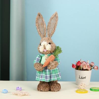 Easter Simulation Bunny Home Garden Bunny Decoration Creative Straw Bunny