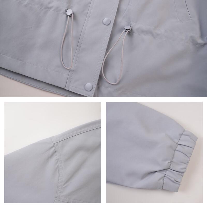 Women's Stand-Collar Drawstring Waist Multi-purpose Jacket