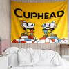 Cuphead Tapestry for Bedroom Aesthetic Classroom Tapestries Wall Hanging for Living Room Dorm Office,Ideal Creative Gift