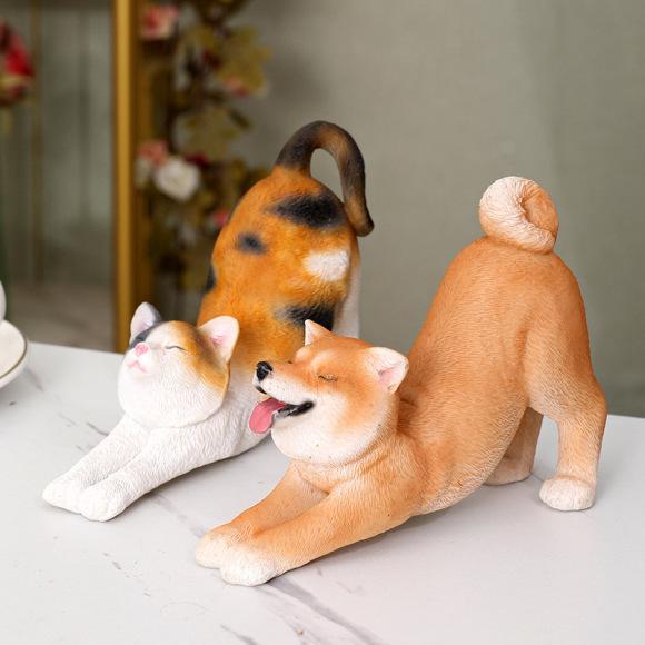 Cross-border Courtyard Doberman Resin Ornament Craft.