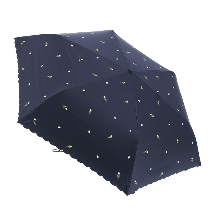 NATURAL BEAUTY Sun F for Both Sunny and Rainy and with a Dark Coating On the Umbrella, Navy, (Suitable Days, Lightweight, Heat-blocking,