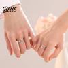 Fish Dog Bone Ring Couple Cartoon Cat Graffiti Design Matte