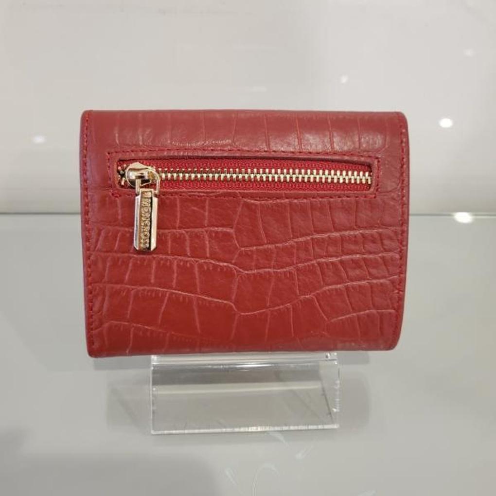 Moncross REAW19165 Portefeuille Demi en Cuir de Vachette à Motifs Cubiques pour Femme