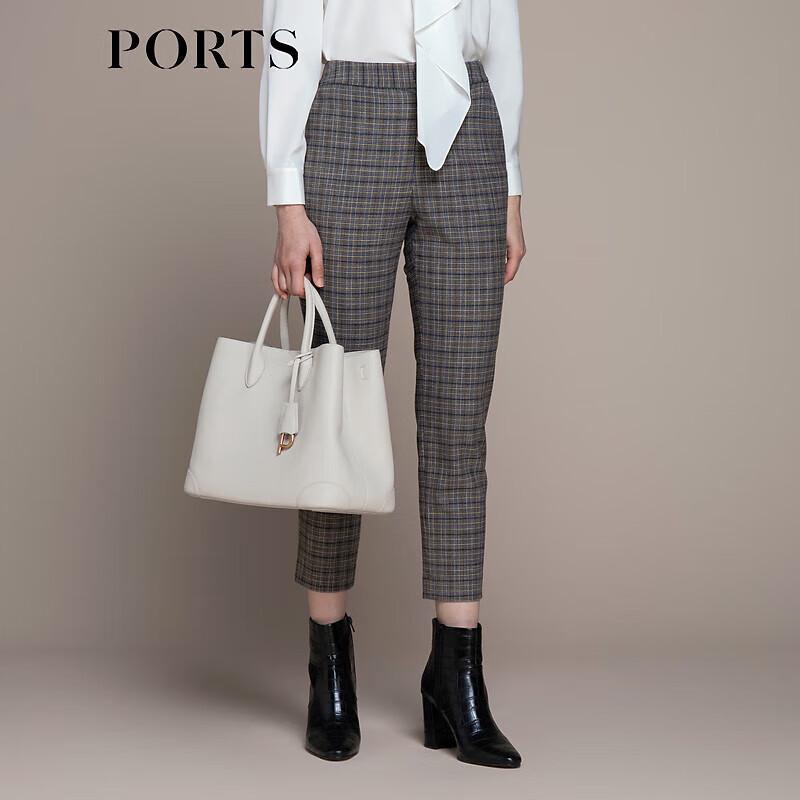 PORTS Women's Indigo Plaid Trousers