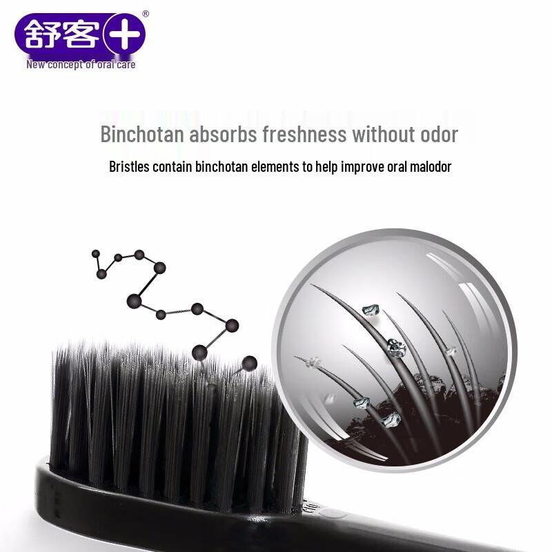 Saky Charcoal Energy Toothbrush 4-Pack