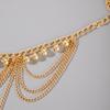 Gold Tassel Waistchain Silver Body Jewelry Vintage Metal Body Chain  Women
