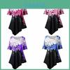 Fashionable Women Ladies Asymmetric Hem Floral Print T-shirt Tunic Tops For All Sizes