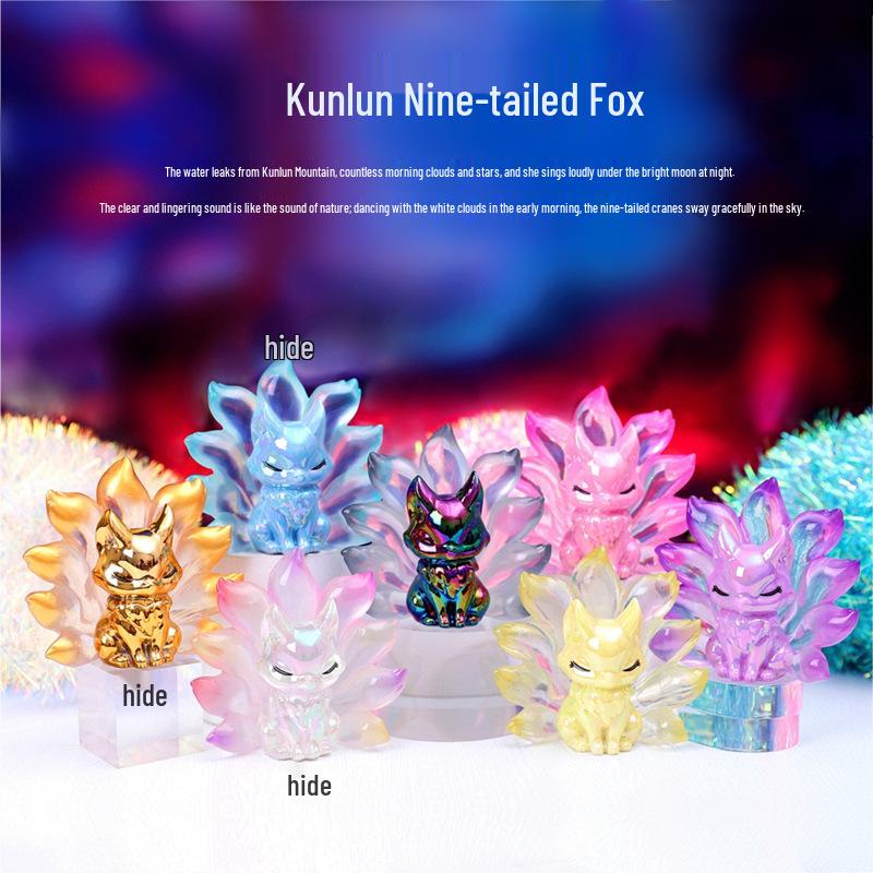Kunlun Neunschwänziger Fuchs Überraschungsbox - Geburtstagsgeschenk Ornament für Jungen & Mädchen