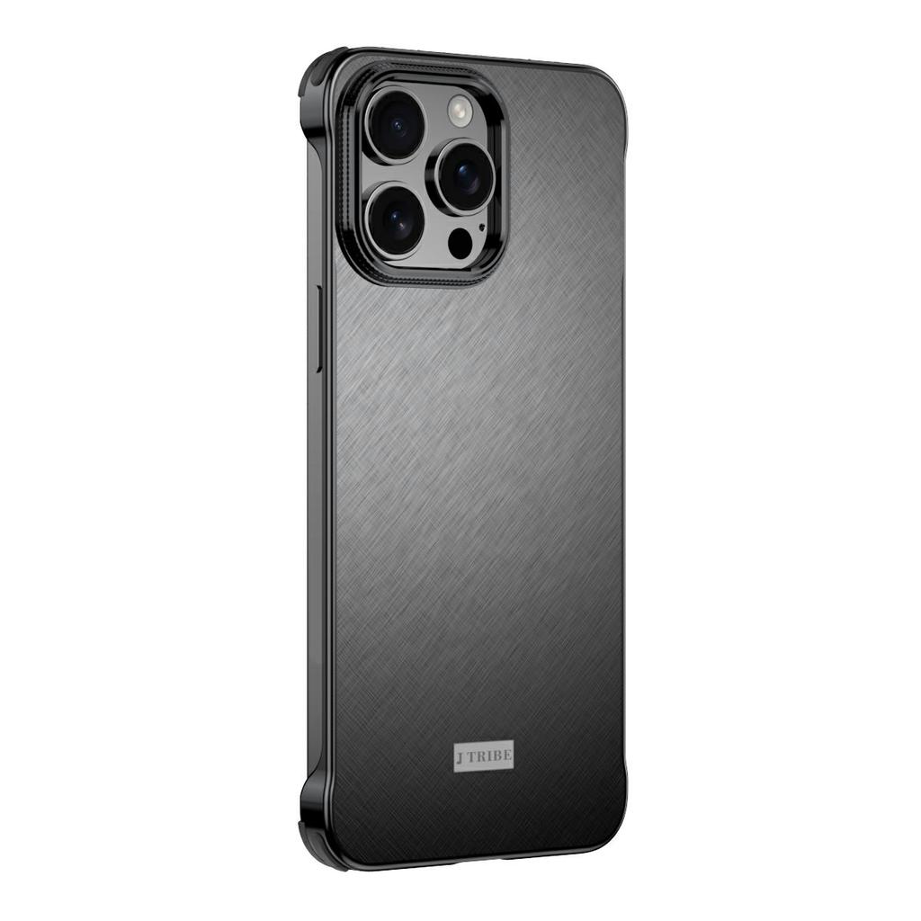 For iPhone 16 Pro Max Case PC+Silicone+Alloy Matte Phone Cover