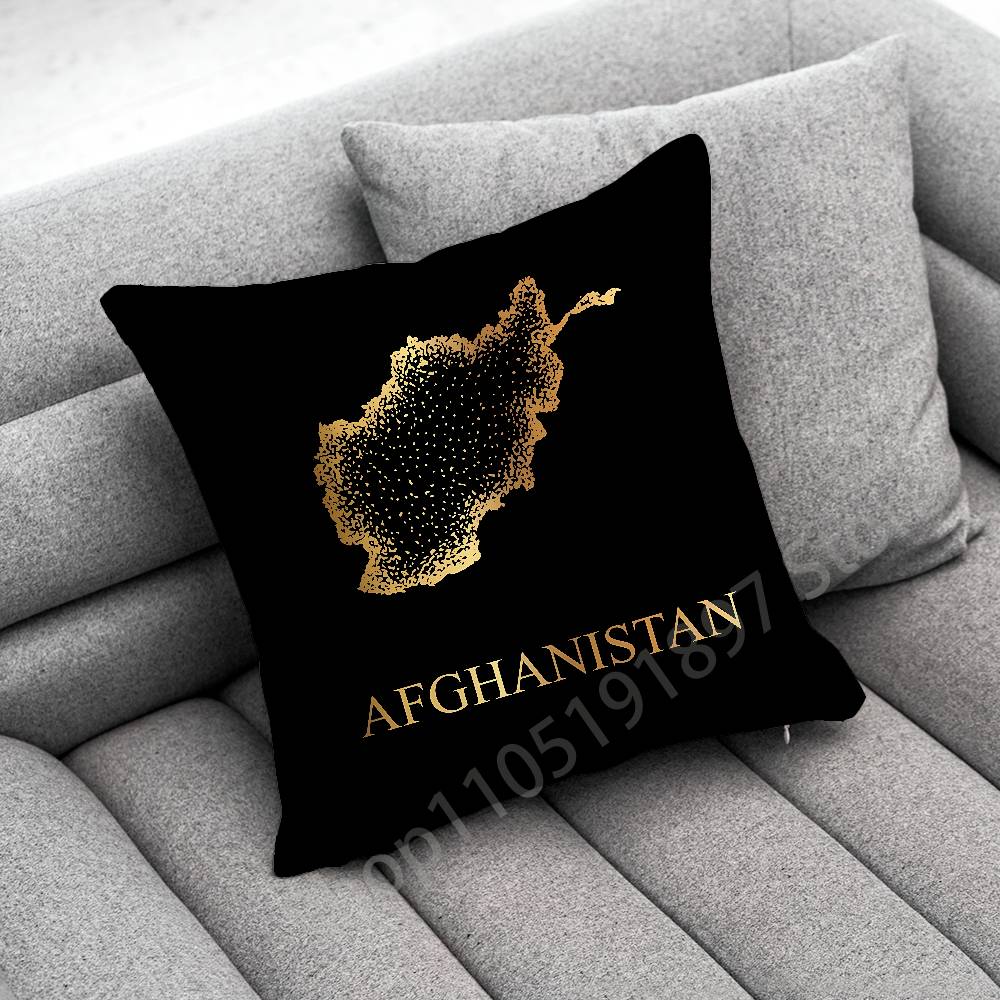 Flag Afghan Afghanistan Passport Map Throw Pillow Case For 55x55cm 30x30cm 50x50cm 45x45cm 40x40cm Square Chair Pillowcase Case