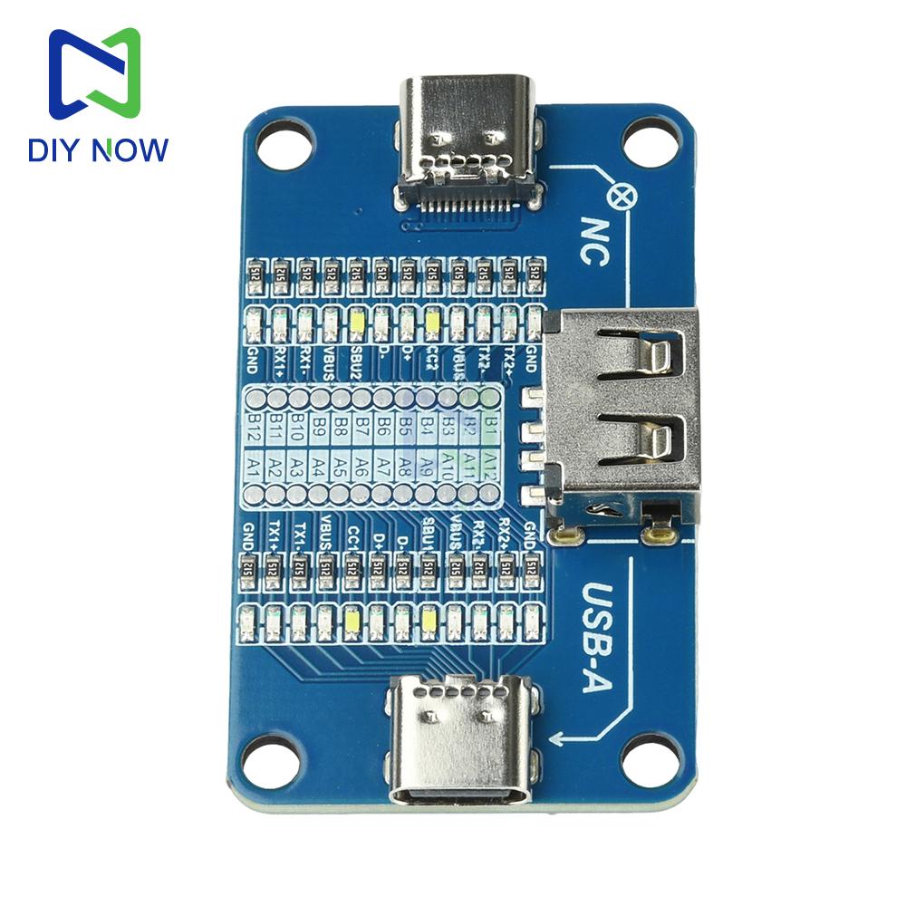 Fast Charging Cable Test Module USB A to Type-C / Type-C to Type-C Cable Pin Connectivity Test Board Module With LED Indicator