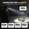 2026 Nouvelles Lunettes Phares LED Rechargeables avec Capteur de Mouvement et Commande Tactile, Lunettes de Sécurité Imperméables avec 5 Modes, Lunettes Lampe Frontale pour la Course à Pied,