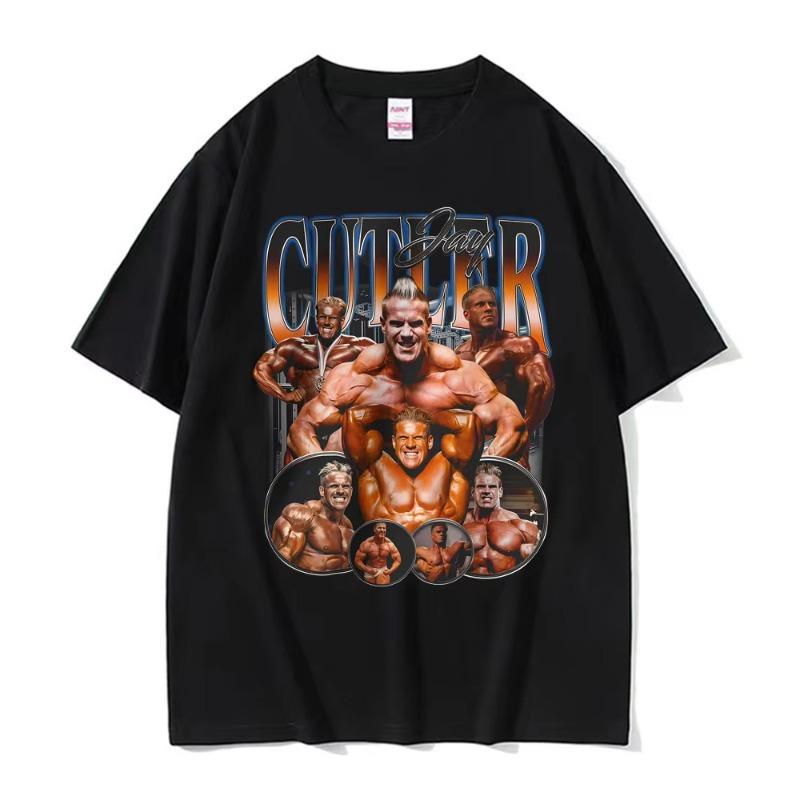 Muscle Vintage Jay Cutler Bodybuilding Print T Shirt Casual Gym Wear Men Women Fashion High Street Classic Tshirt Cozy T Shirts