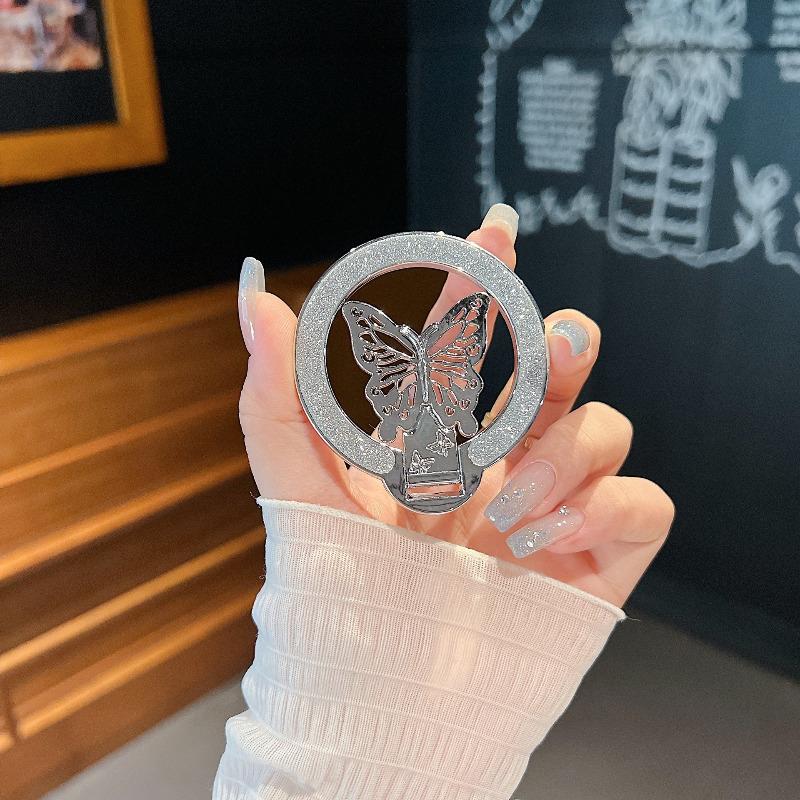 

Stylish Bling Butterfly Phone Stand Magnetic Suction Bracket Mobile Phone Ring Holders