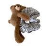 Plaid Fabric Hair Hoop, Non-Slip Headband with 3D Plush Bear Doll Design, Sweet Style Hair Accessories for Daily Wear