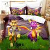Cartoon Spyro Reignited Trilogy Bedding Set Duvet Cover Bed Set Quilt Cover Pillowcase Comforter King Queen Size Boys Adult