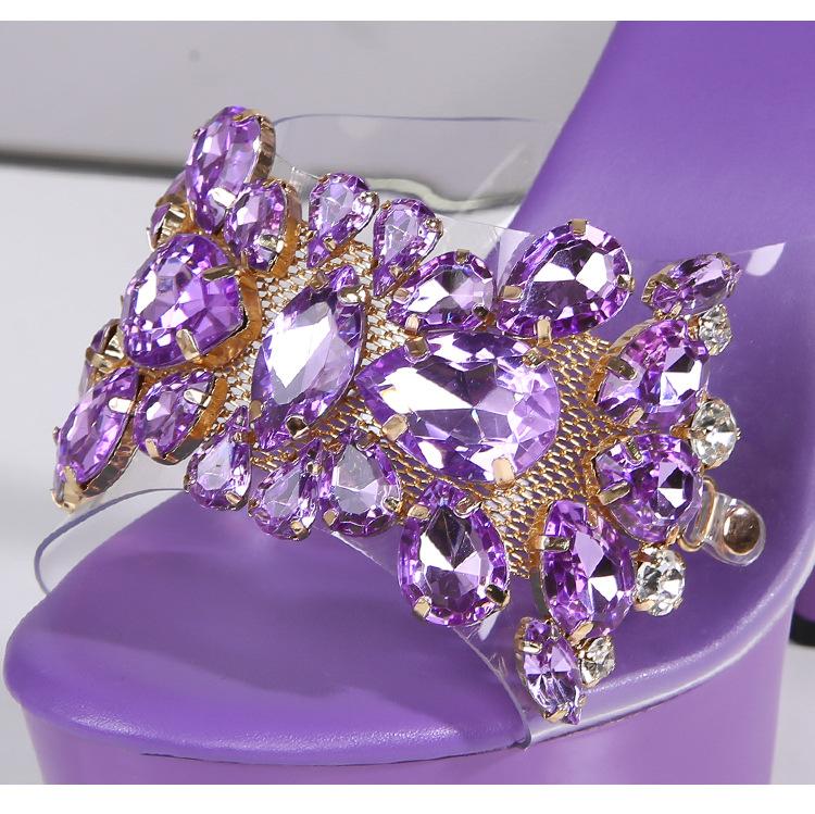 Women's Catwalk Model Stiletto Heels - 15CM Sky High Thin Heels, Sexy Waterproof Party Slippers for Summer Nightclub & Evening Wear