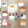Paper Memo Pads 12Pcs/Set Cartoon Animal Self-Stick Note, 30 Sheets/Pad Self-adhesive Note Pad, Cat Pattern Notes Super Sticking Power Post