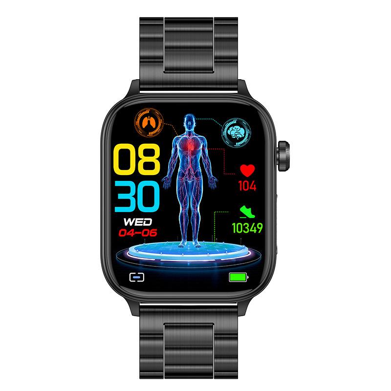 ET570 Bluetooth Smartwatch 2024: ECG, Body Temp, Heart Rate, Blood Pressure, Multi-Sport Features