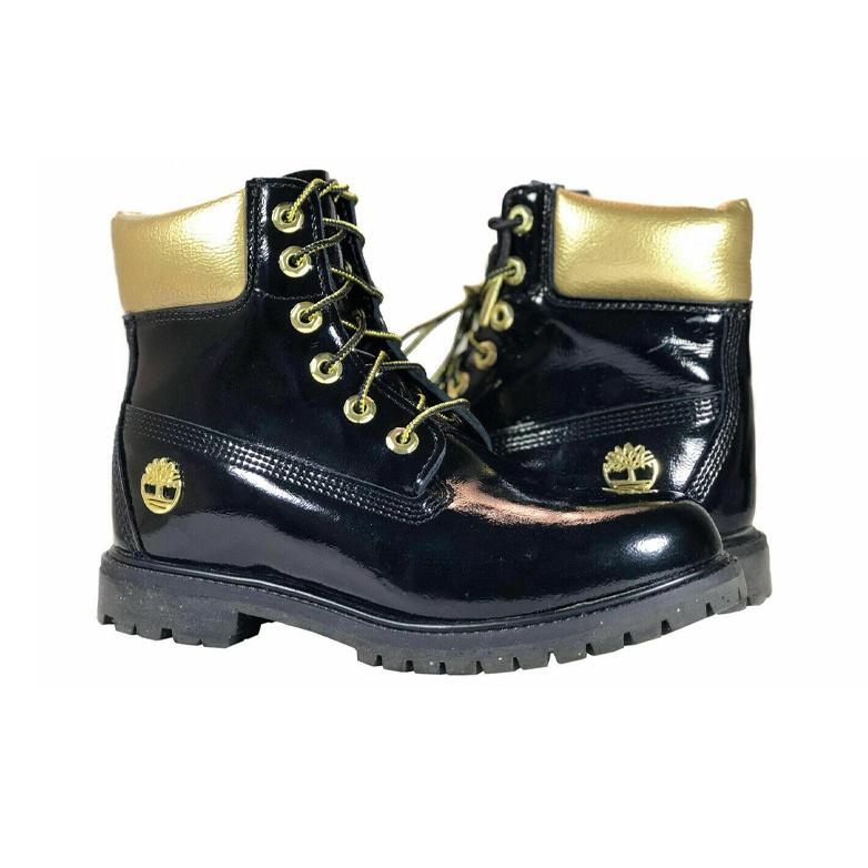 Timberland Stivali da lavoro da donna a taglio medio edizione limitata Midnight 6 pollici stivali neri A1U6H