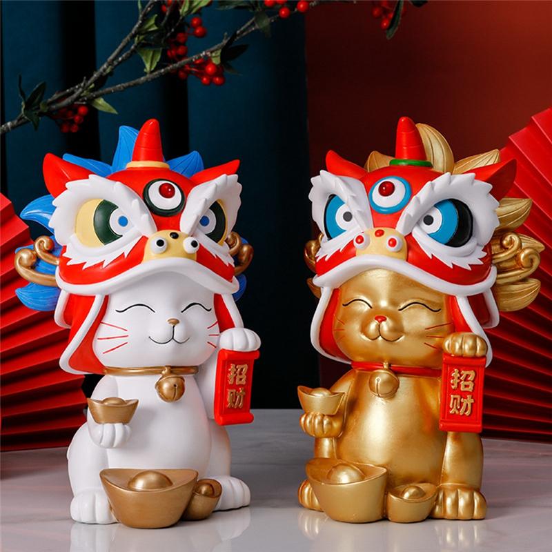 Forbidden City Lion Dance Resin Home Decor, Store Opening Gifts, Practical And Wealth, Cultural A