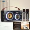 SANSUI T65 Home KTV Bluetooth Speaker with Dual Microphones CN plug (adapter included)