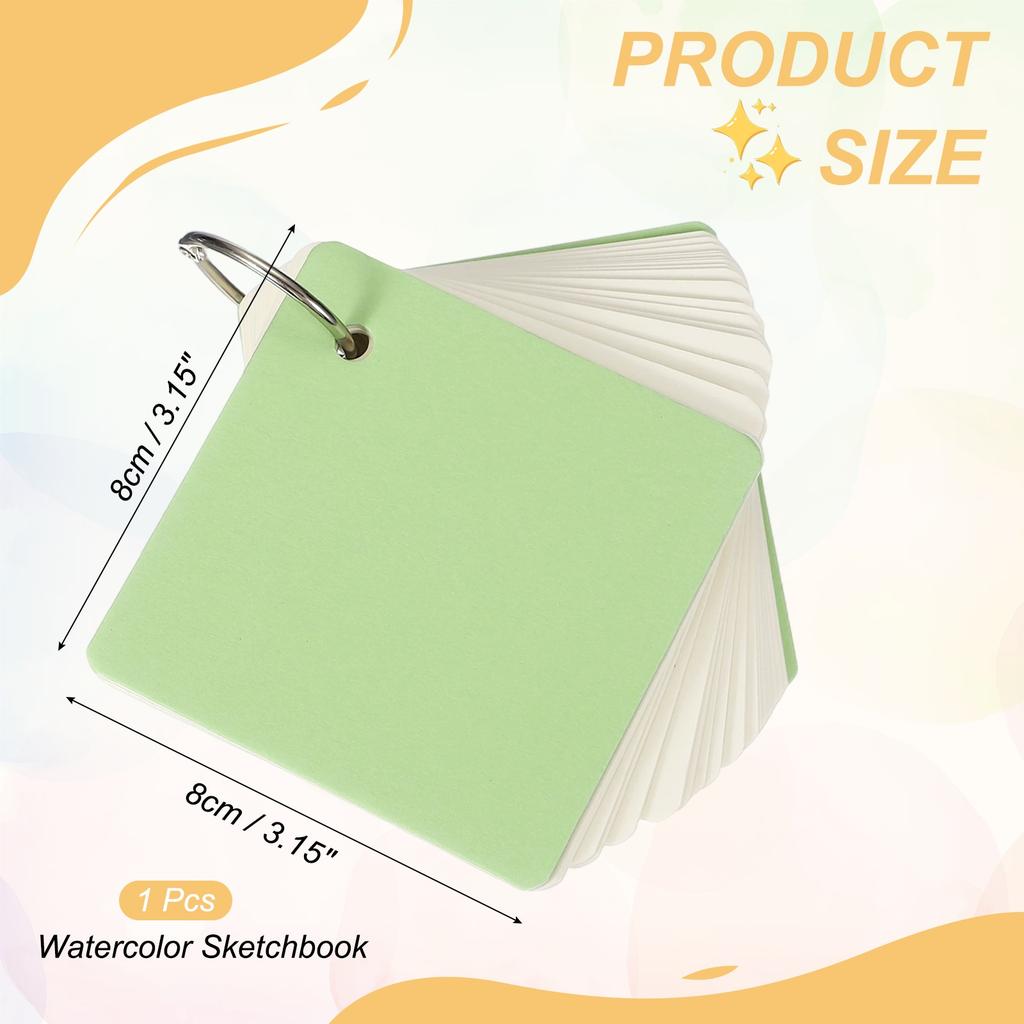 1/2Pcs Loose Leaf Hardcover Pocket Watercolor Sketchbook 230GSM Blank Travel Journal Sketch Book for Writing Drawing Painting