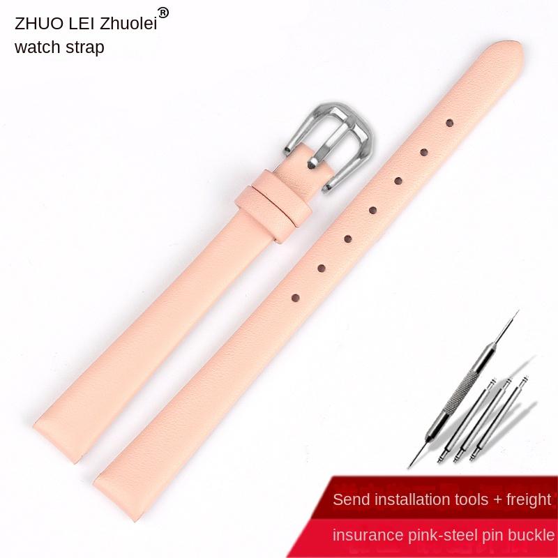 Pro jakoukoli značku Módní kožený řemínek na hodinky dámský mini Štíhlý malý rozměr pásek 6mm 8mm 10 12 14 16mm černý hnědý červený bílý modrý řemínek